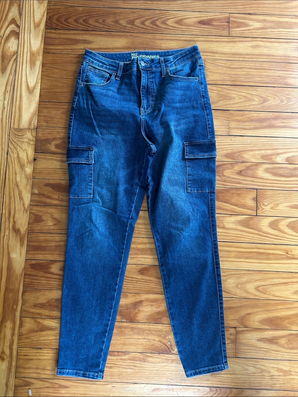 No Boundaries Blue Denim Cargo Pants